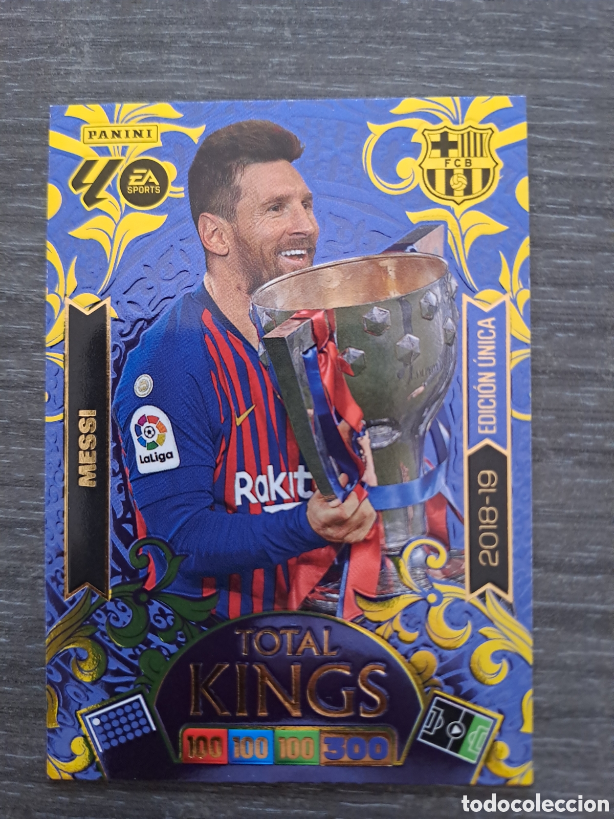 Cromos de f&uacute;tbol: MESSI 2018-19 &ndash; LIGA &ndash; TOTAL KINGS 25-26 Carta Total Kings de Lionel Messi, perteneciente a la cole