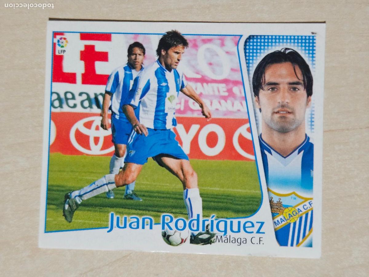 Cromos de f&uacute;tbol: CROMO JUAN RODRIGUEZ - ESTE 2004 05 - 04 05 - CROMO SIN PEGAR - MALAGA