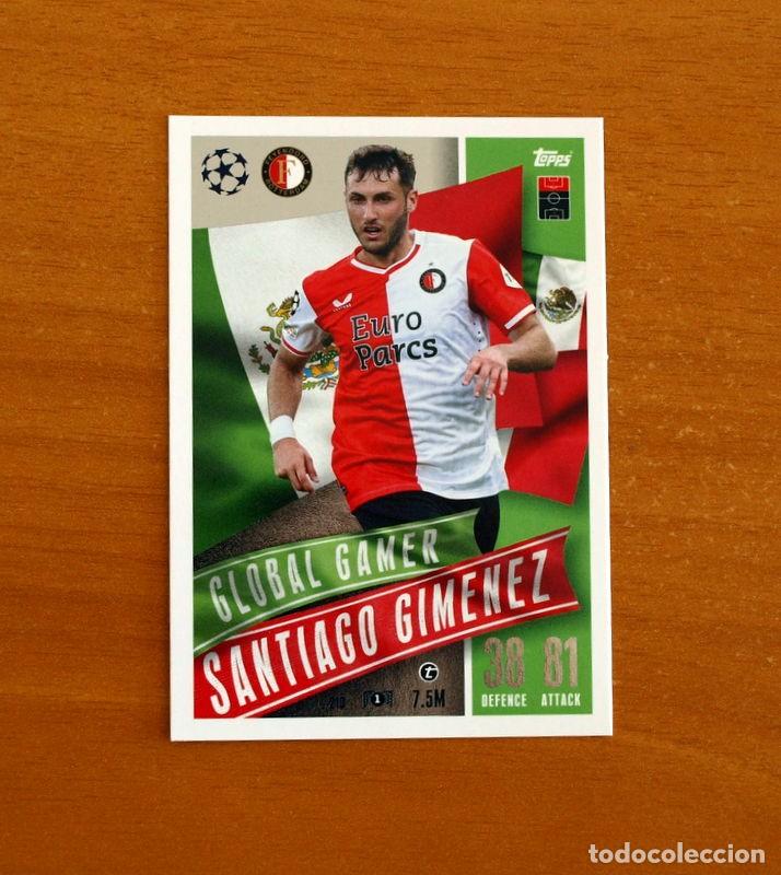 Football Stickers: Feyenoord -N&ordm; 210 Santiago Gim&eacute;nez -Global Gamer-Topps Match Attax Trading Card Game-2023-2024