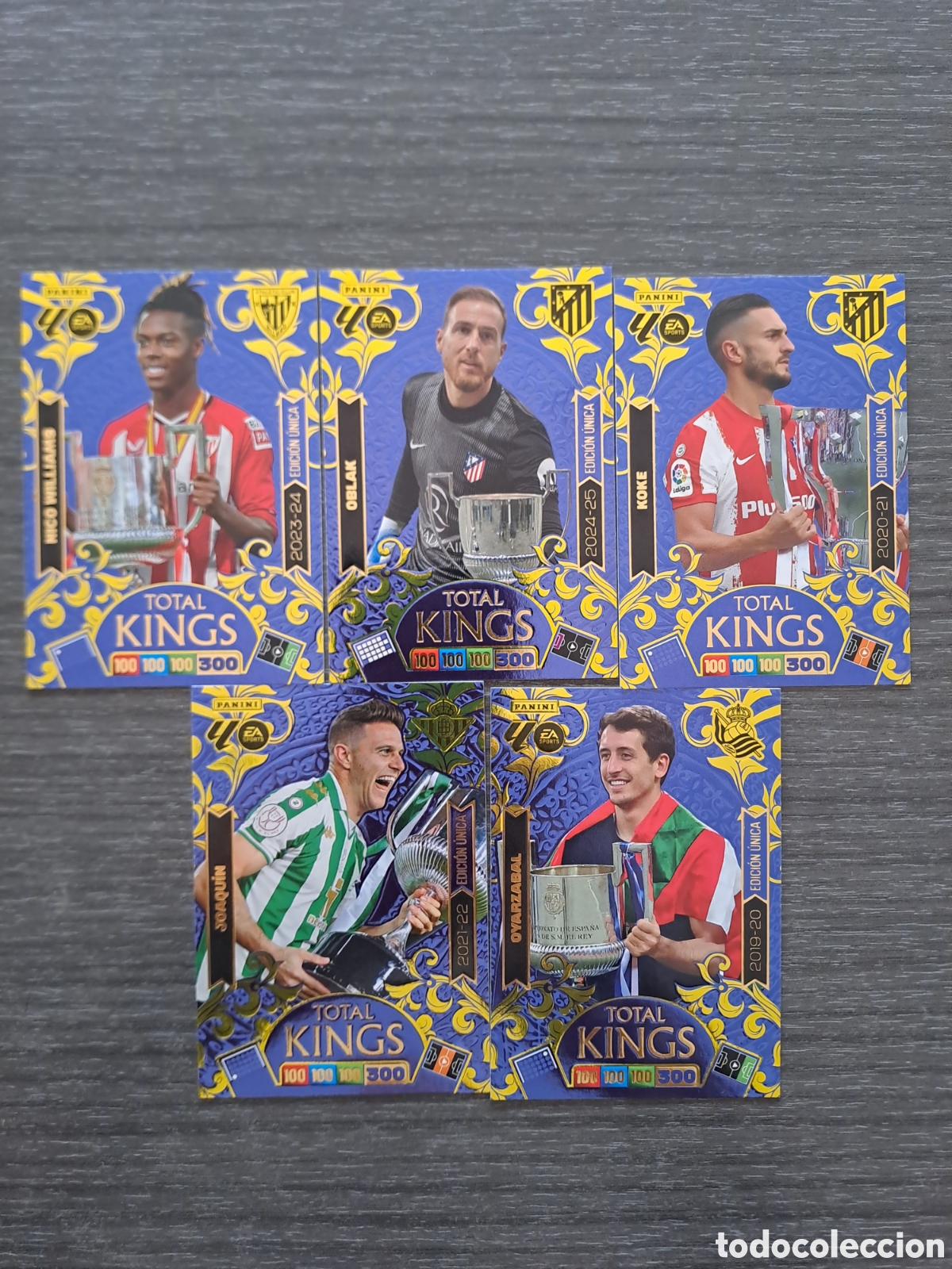 Cromos de f&uacute;tbol: TOTAL KINGS ADRENALYN XL 25-26 &ndash; 5 CARTAS Lote de 5 cartas Total Kings exclusivas de la Dream Box d