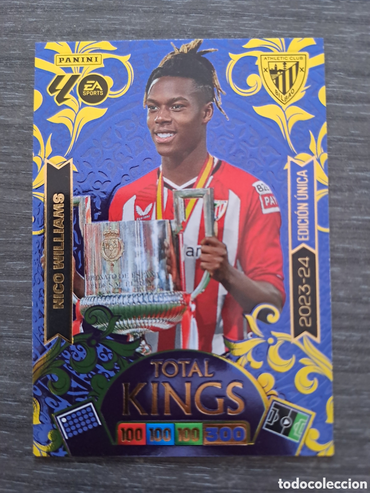 Cromos de f&uacute;tbol: TOTAL KINGS ADRENALYN XL 25-26 &ndash; NICO WILLIAMS Carta Total Kings de Nico Williams, perteneciente a