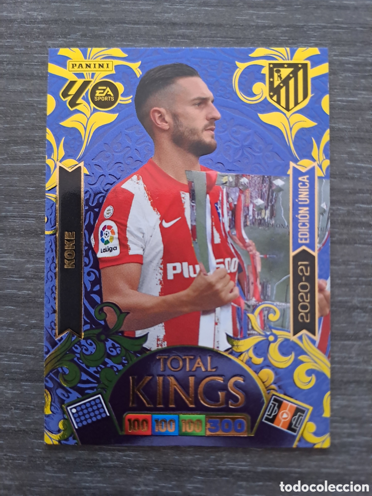 Cromos de f&uacute;tbol: TOTAL KINGS ADRENALYN XL 25-26 &ndash; KOKE Carta Total Kings de Koke, perteneciente a la colecci&oacute;n Adren
