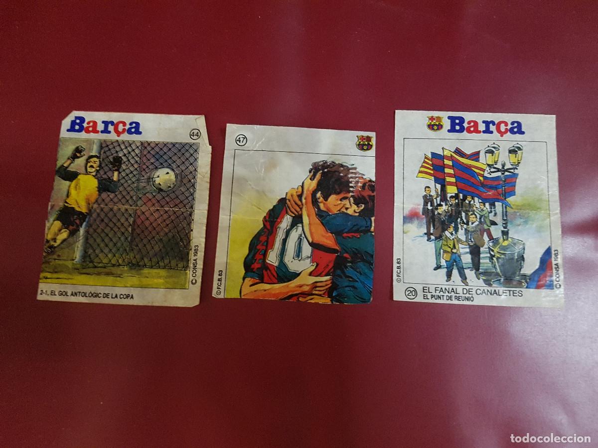 Cromos de f&uacute;tbol: Album F&uacute;tbol Bar&ccedil;a Xiclet Chicle, General de Confiter&iacute;a 1983 20 44 47