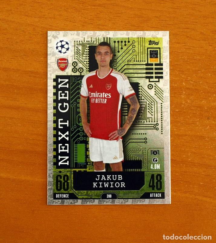 Cromos de f&uacute;tbol: Arsenal -N&ordm; 390 Jakub Kiwior -Nest Gen-Topps Match Attax Trading Card Game-2023-2024-23-24