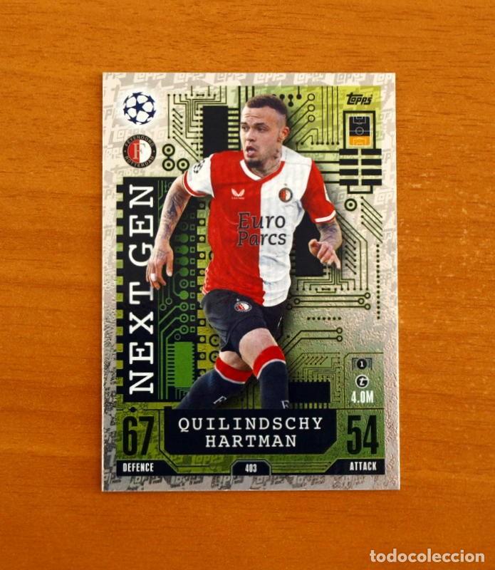 Cromos de f&uacute;tbol: Feyenoord -N&ordm; 403 Quilindschy Hartman -Nest Gen-Topps Match Attax Trading Card Game-2023-2024-23-24