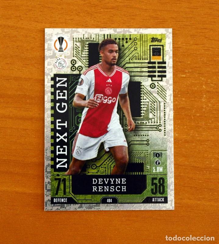 Cromos de f&uacute;tbol: Ajax -N&ordm; 404 Devyne Rensch -Nest Gen-Topps Match Attax Trading Card Game-2023-2024-23-24