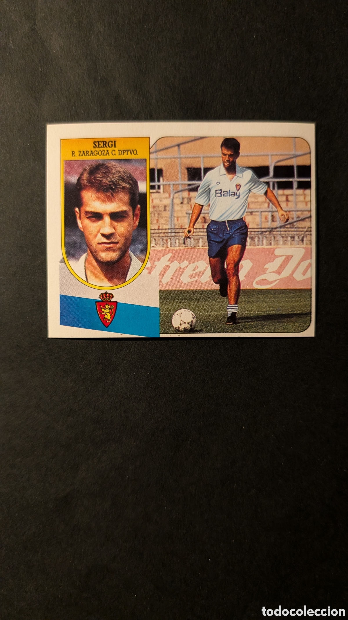 Cromos de f&uacute;tbol: SERGI ZARAGOZA FICHAJE 7 LIGA ESTE 1991/92 91 92 CARTON NUNCA PEGADO SIN PEGAR