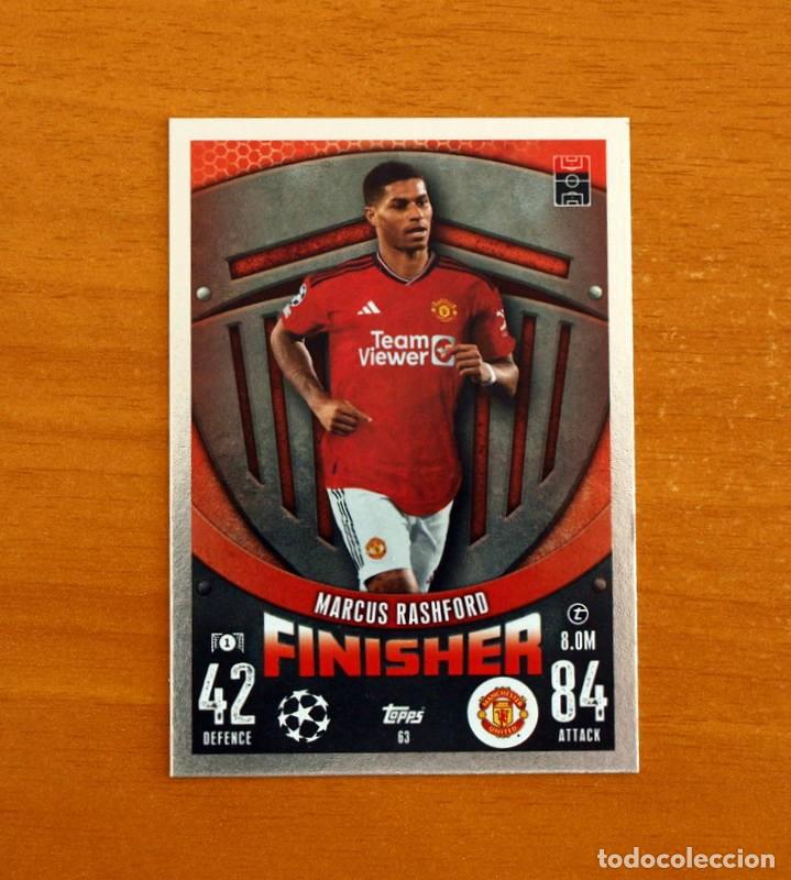 Fu&szlig;ball-Sticker: Manchester United-N&ordm; 63 Marcus Rashford-Finisher-Topps Match Attax Trading Card Game-2023-2024-23-24