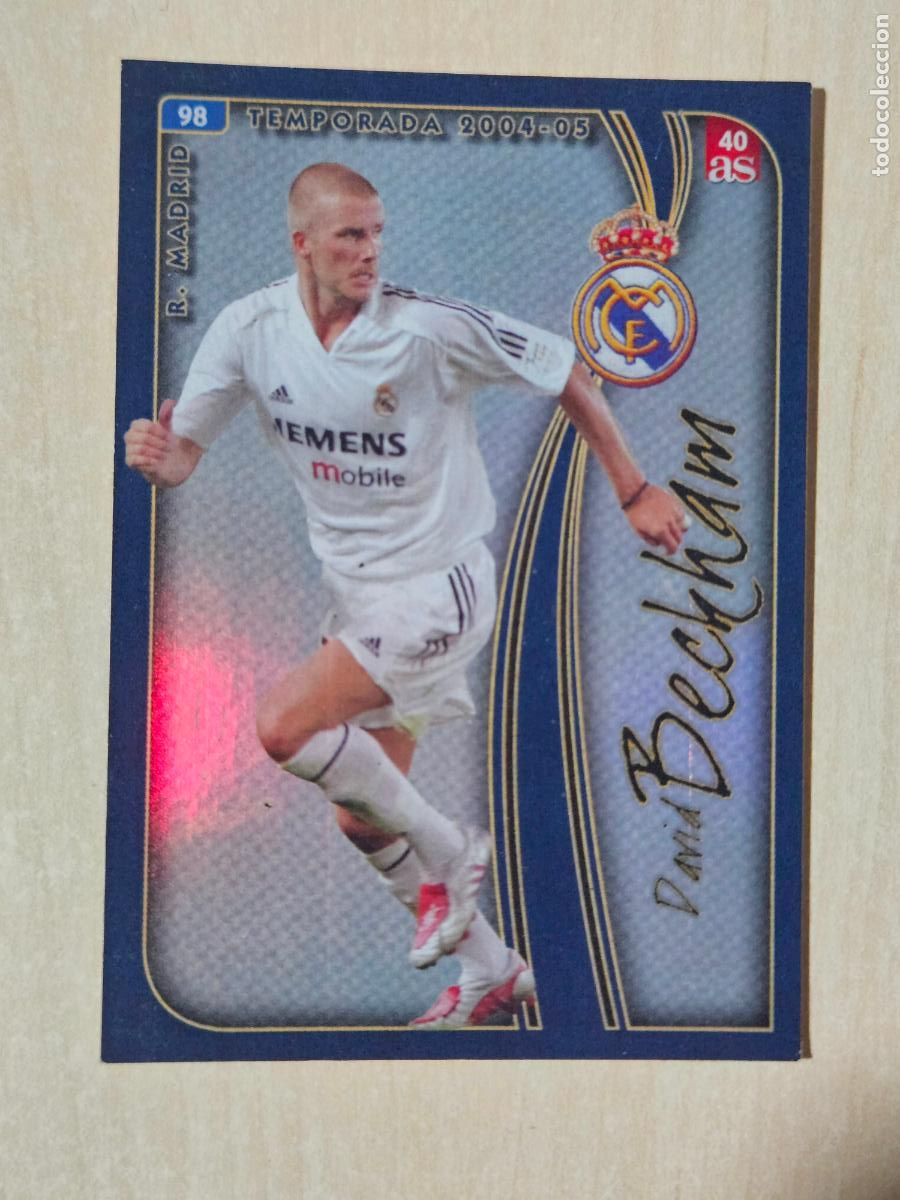 Fu&szlig;ball-Sticker: N&ordm; 40 BECKHAM - MUNDICROMO - LAS FICHAS DE LA LIGA 2005 - ALBUM DIARIO AS