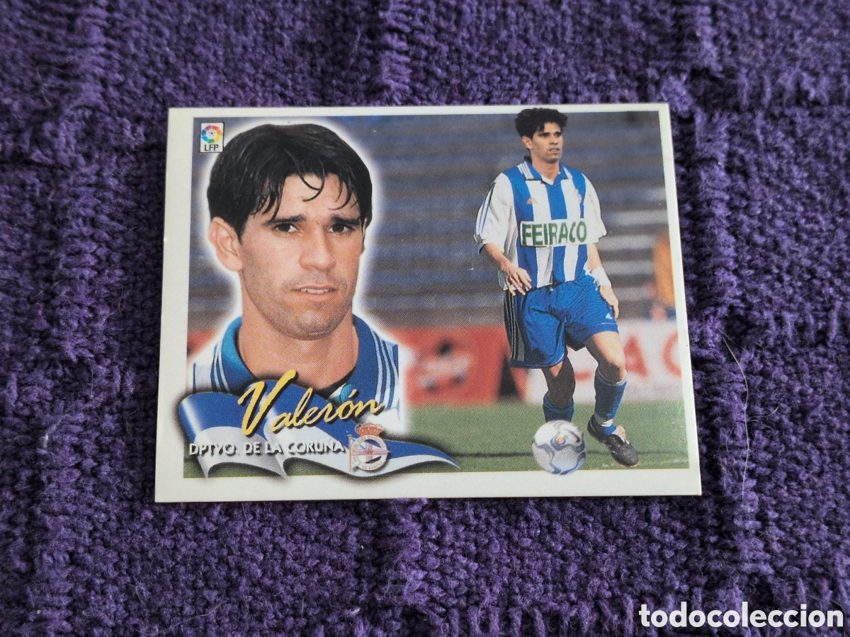 Figurine di Calcio: VALERON DEPORTIVO DE LA CORU&Ntilde;A COLOCA LIGA ESTE 2000 2001 00 01 NUNCA PEGADO SIN PEGAR