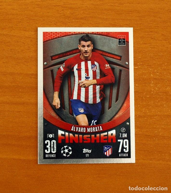 Cromos de f&uacute;tbol: Atl&eacute;tico de Madrid-N&ordm; 171 &Aacute;lvaro Morata-Finisher-Topps Match Attax Trading Card Game-2023-2024-23-24