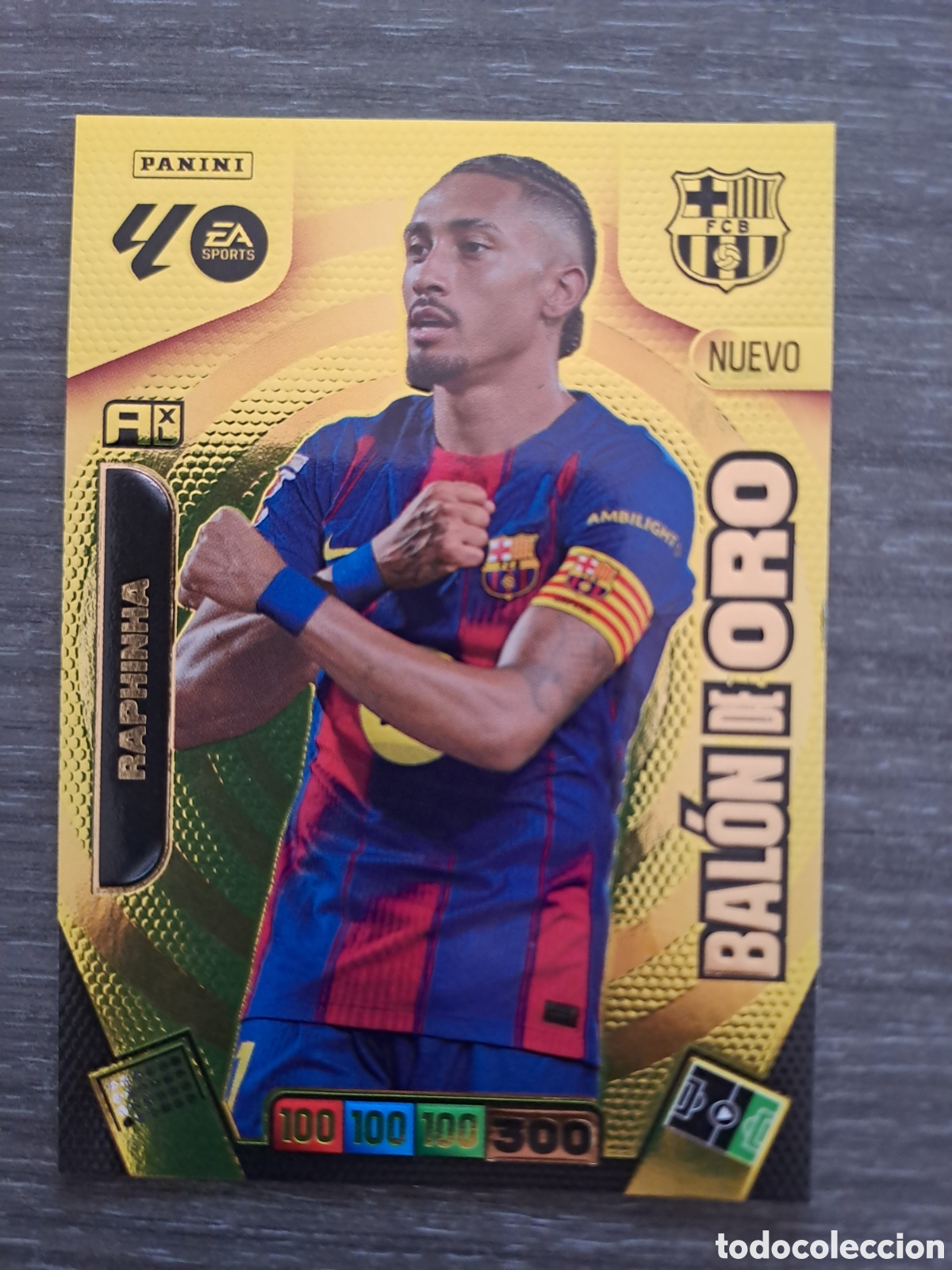 Cromos de f&uacute;tbol: TOTAL KINGS ADRENALYN XL 25-26 &ndash; RAPHINHA Raphinha &ndash; Bal&oacute;n de Oro 2025 Carta Total Kings exclusiva