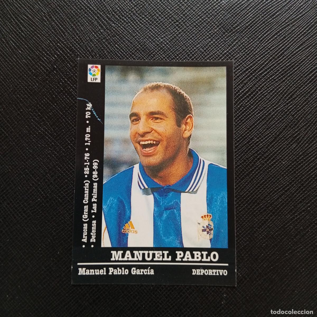 Cromos de f&uacute;tbol: 3 MANUEL PABLO DEPORTIVO PANINI 00 01 CROMO FUTBOL LIGA 2000 2001 - SIN PEGAR - A31 PG496