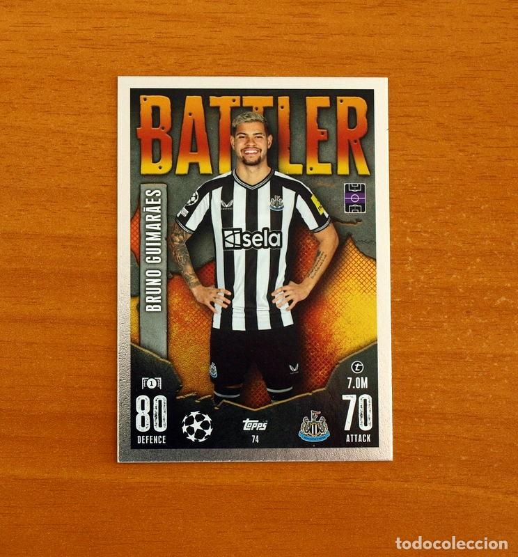 Cromos de f&uacute;tbol: Newcastle United -N&ordm; 74 Bruno Guimar&acirc;es -Battler-Topps Match Attax Trading Card Game-2023-2024-23-24