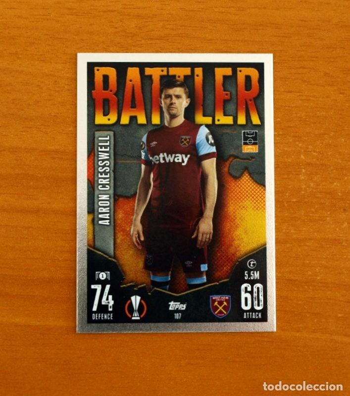 Cromos de f&uacute;tbol: West Ham United -N&ordm; 107 Aaron Cresswell -Battler-Topps Match Attax Trading Card Game-2023-2024-23-24