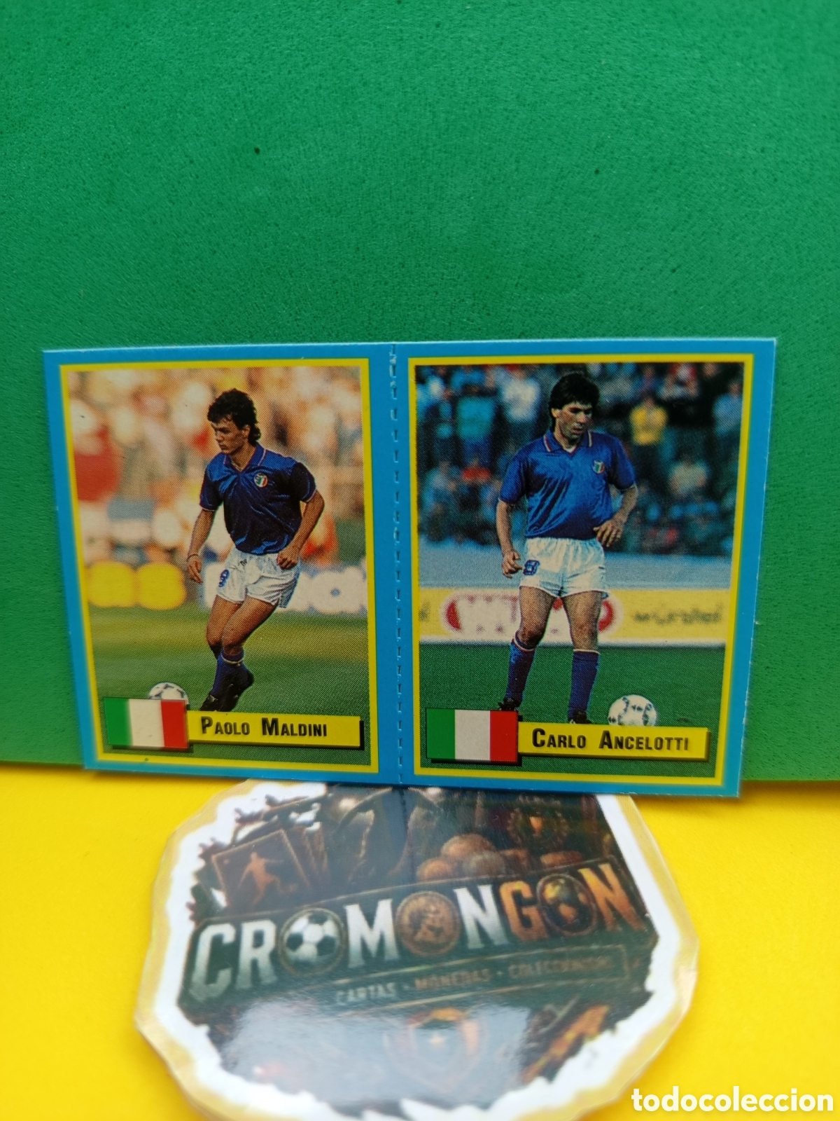 Football Stickers: ❇️ CROMO ⚽ MALDINI Y ANCELOTTI FRATELLI VALLARDI EDITORI 1989 ❇️