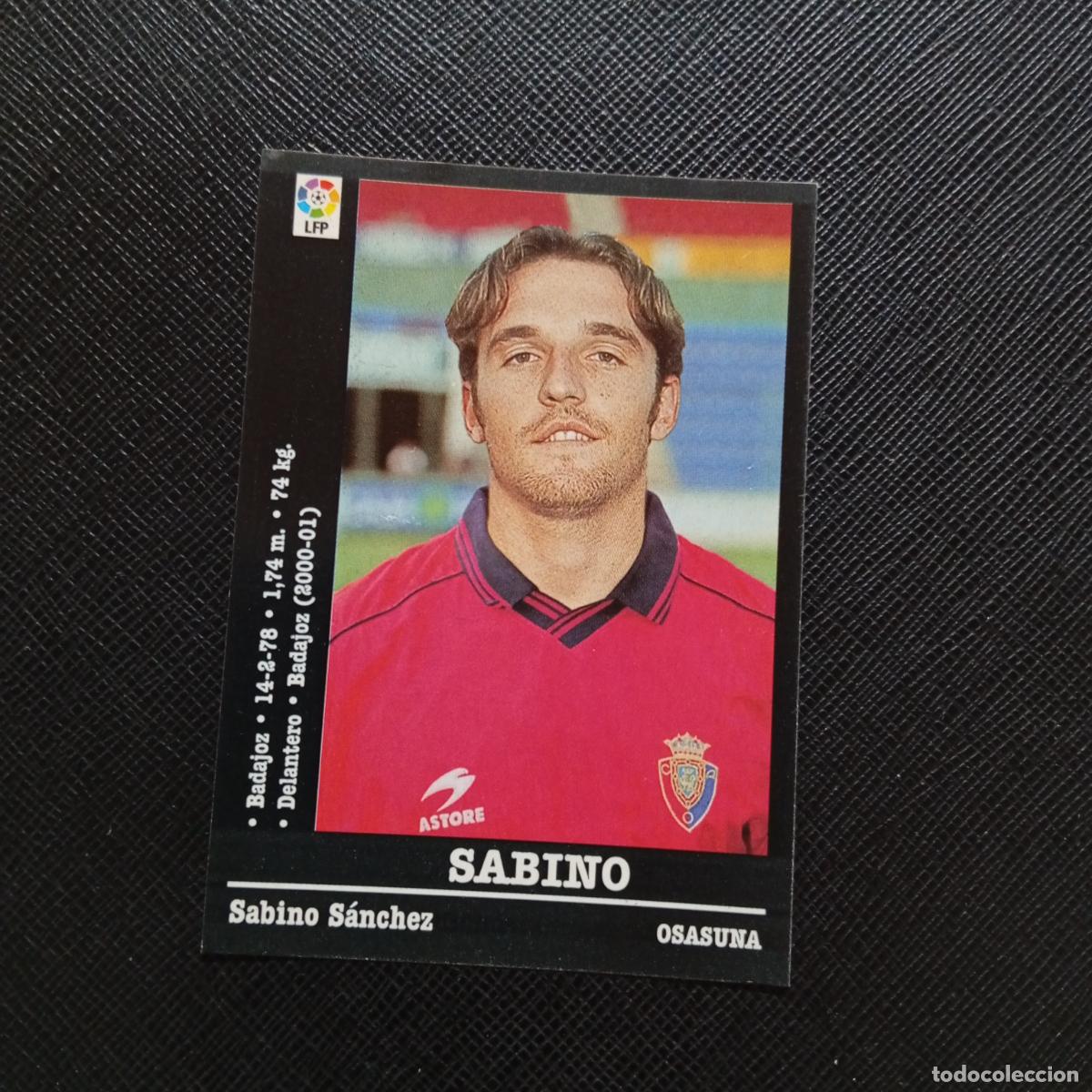 Football Stickers: 321A 321 SABINO OSASUNA PANINI 00 01 CROMO FUTBOL LIGA 2000 2001 - SIN PEGAR - A23 PG1