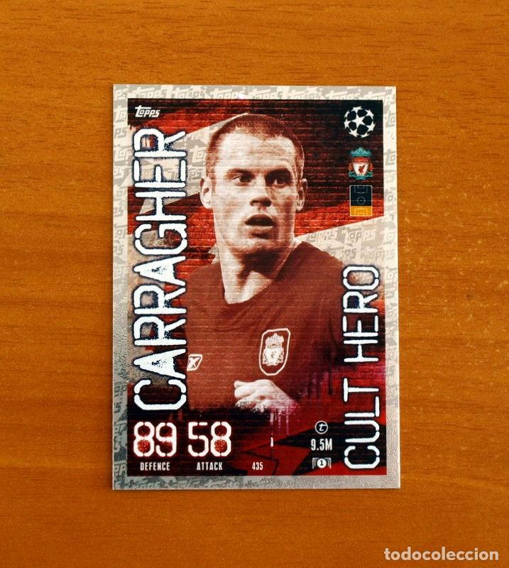 Football Stickers: Liverpool -N&ordm; 435 Carraguer -Cult Hero -Topps Match Attax Trading Card Game-2023-2024-23-24