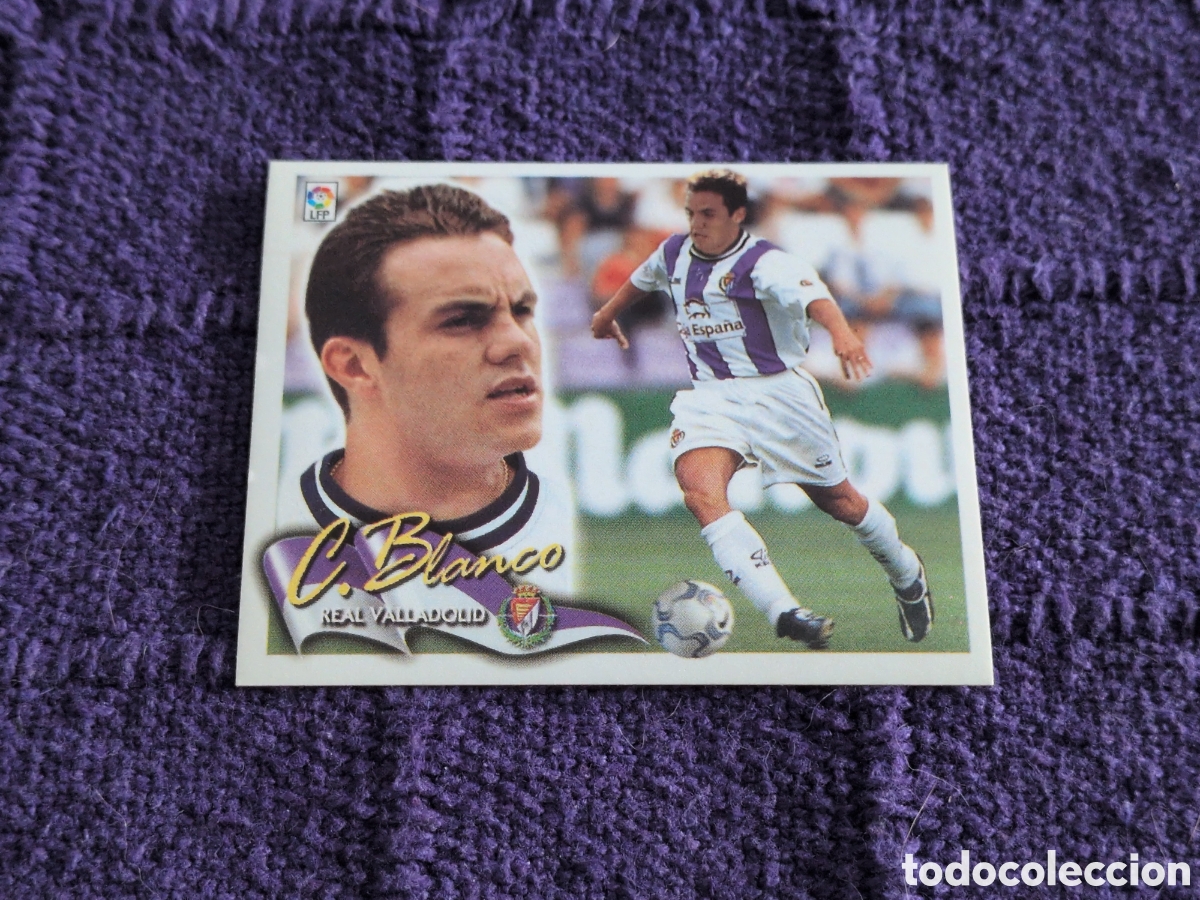 Figurine di Calcio: C. BLANCO REAL VALLADOLID COLOCA LIGA ESTE 2000 2001 00 01 NUNCA PEGADO SIN PEGAR