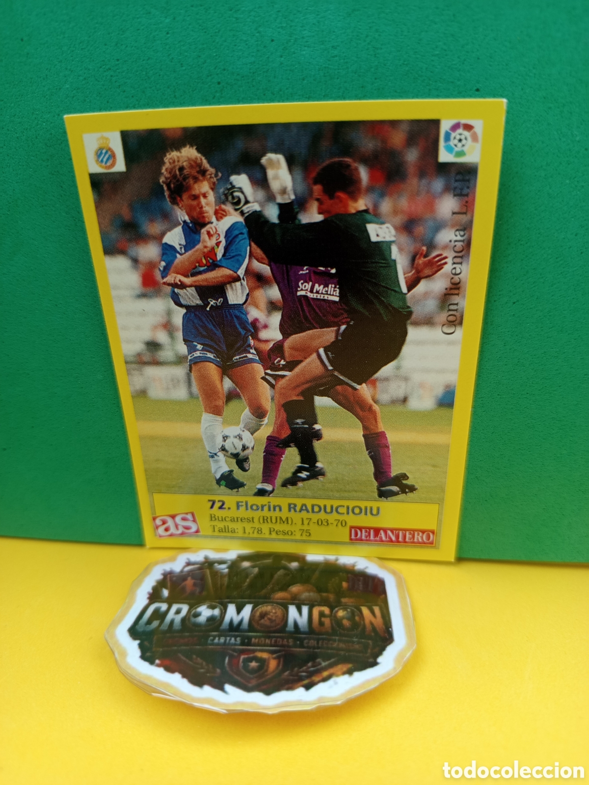 Cromos de f&uacute;tbol: ❇️ CROMO ⚽ FLORIN RADUCIOIU 72 MUNDICROMO AS LAS FICHAS DE LA LIGA 1995 96 SIN PEGAR ❇️