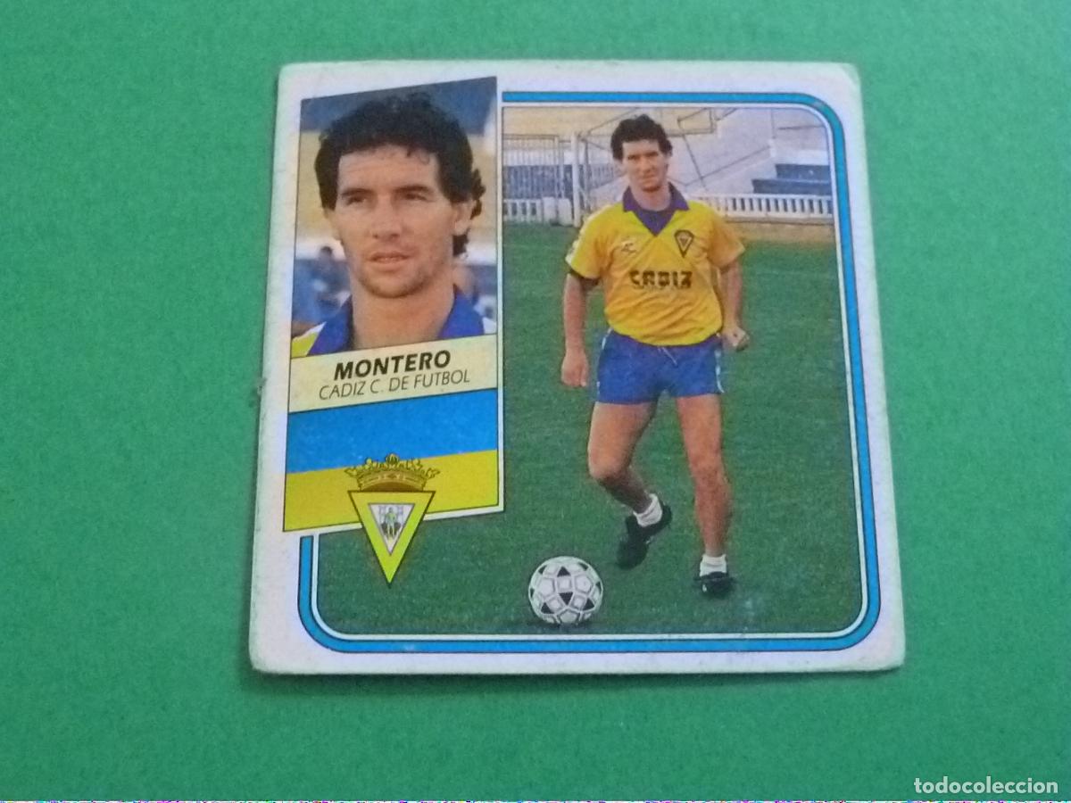 Cromos de f&uacute;tbol: CROMO FUTBOL MONTERO CADIZ C.F. DESPEGADO LIGA ESTE 1989-1990/89-90