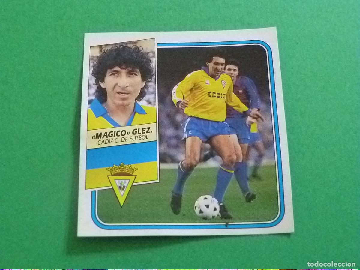 Cromos de f&uacute;tbol: CROMO FUTBOL MAGICO GONZALEZ CADIZ C.F. DESPEGADO LIGA ESTE 1989-1990/89-90