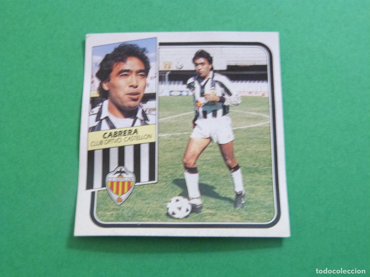 Cromos de f&uacute;tbol: CROMO FUTBOL CABRERA C.D. CASTELL&Oacute;N DESPEGADO LIGA ESTE 1989-1990/89-90