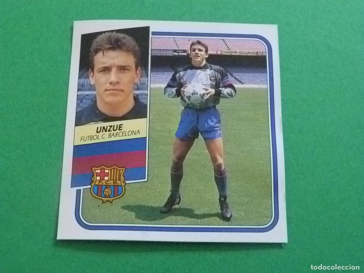 Cromos de f&uacute;tbol: CROMO FUTBOL UNZUE F.C.BARCELONA DESPEGADO LIGA ESTE 1989-1990/89-90