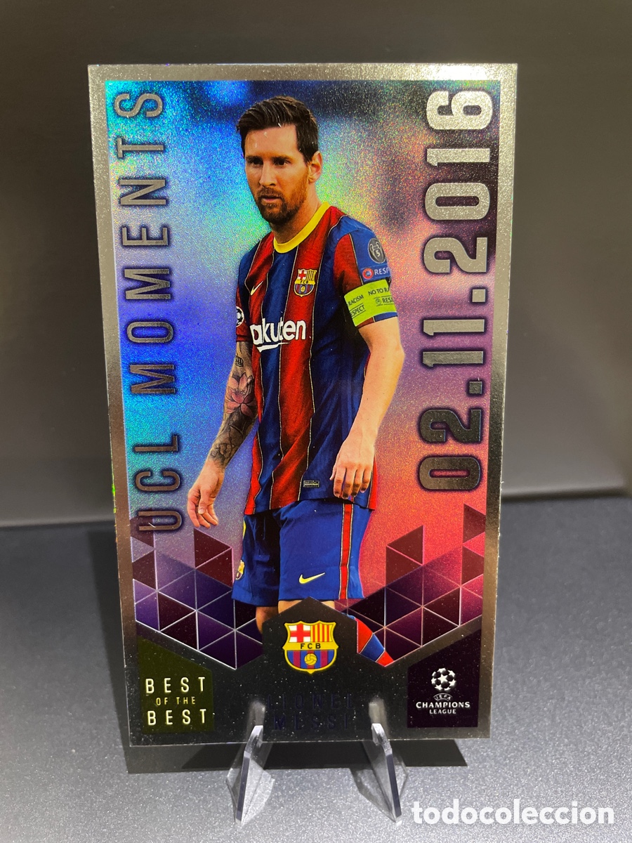 Figurine di Calcio: Messi 154 UCL Moments Best of the Best UCL 2020-21 Topps FC Barcelona