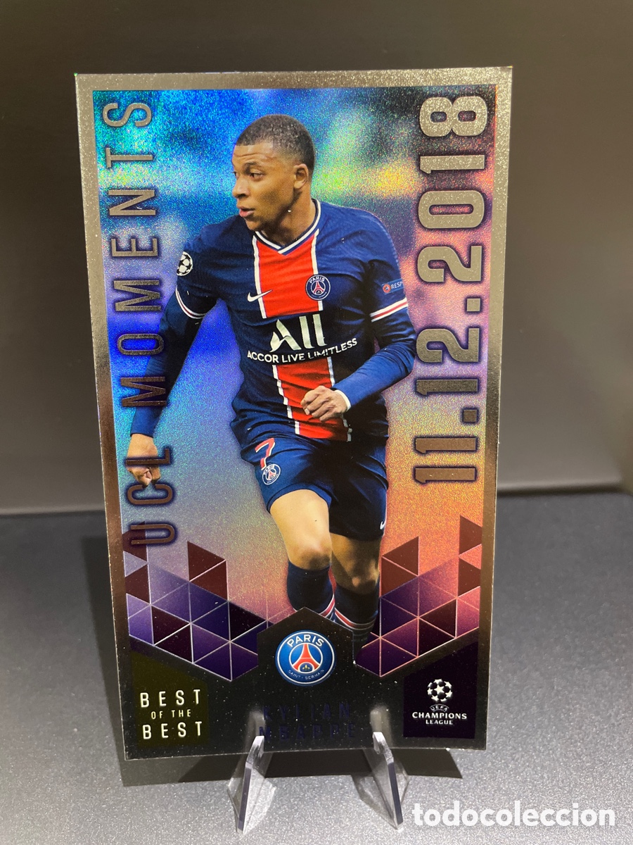 Figurine di Calcio: Mbappe 160 UCL Moments Best of the Best 2020-21 2020 2021 Topps PSG