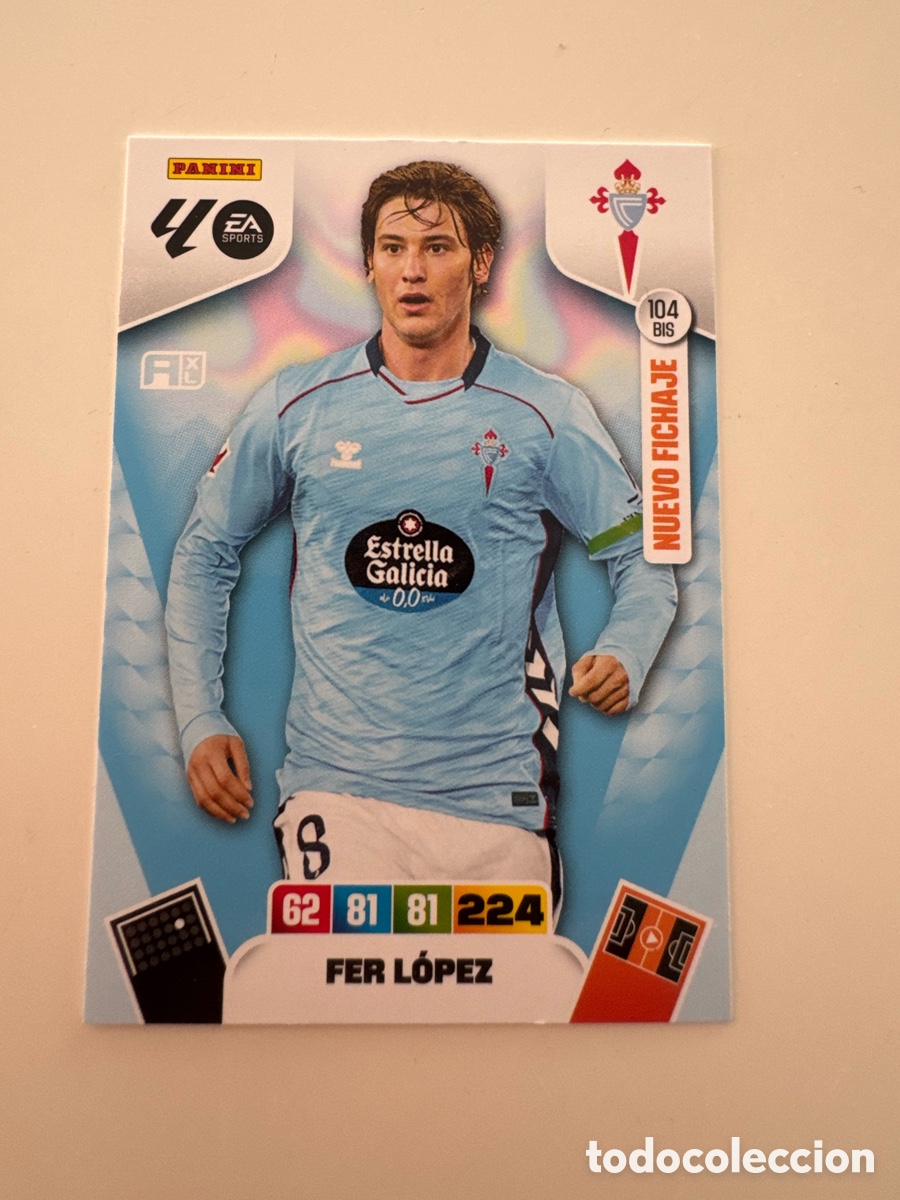 Cromos de f&uacute;tbol: PANINI ADRENALYN XL LIGA 2025-2026 25-26 &ndash; Fer Lopez Celta N&ordm; 104 BIS