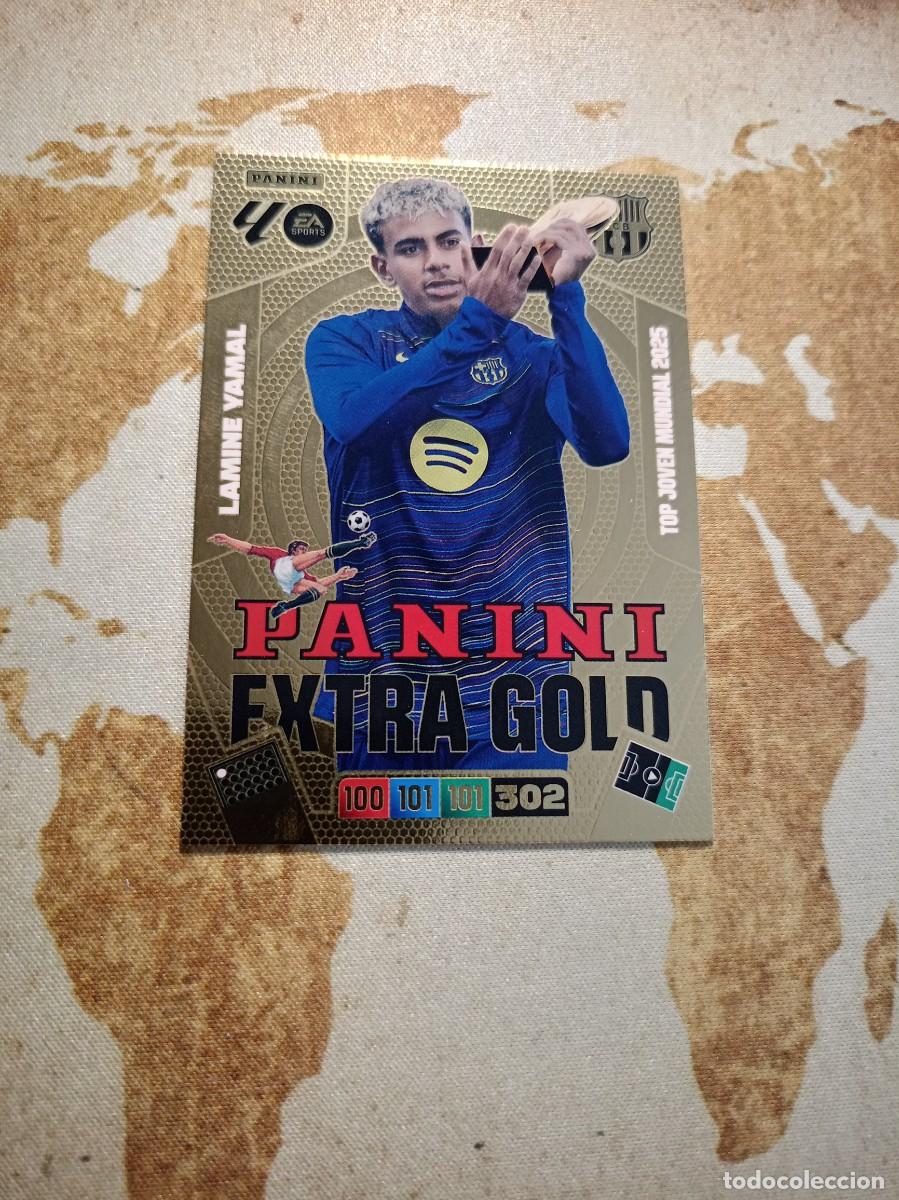 Cromos de f&uacute;tbol: PANINI Extra gold LAMINE YAMAL Adrenalyn 2025-26