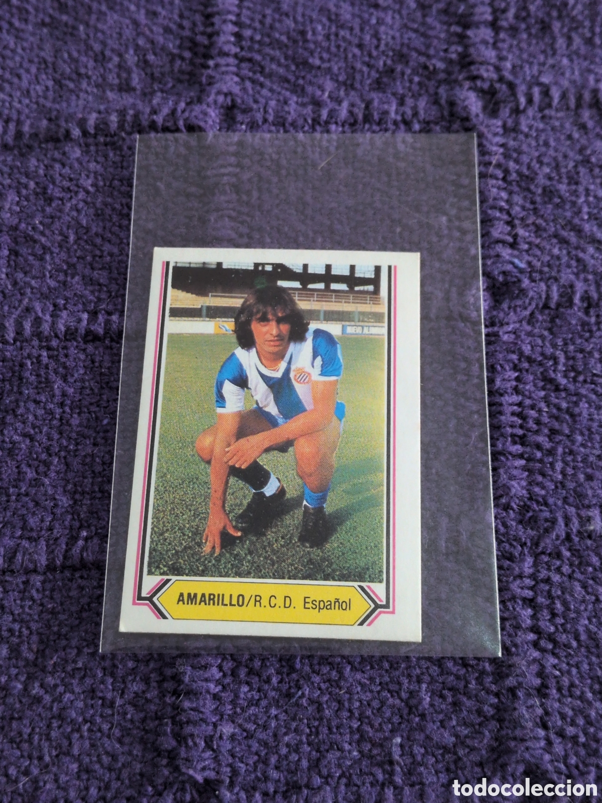 Fu&szlig;ball-Sticker: AMARILLO. ESPA&Ntilde;OL. SIN PEGAR. EDICIONES ESTE LIGA 80/81. 1980/81. 1980/1981. NUNCA PEGADO