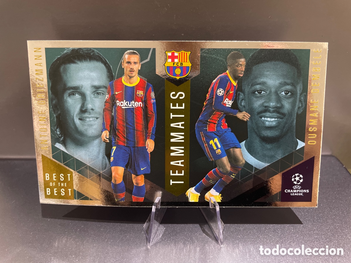 Figurine di Calcio: Griezmann Dembele 142 Teammates Best of the Best UCL 2020-21 Topps FC Barcelona