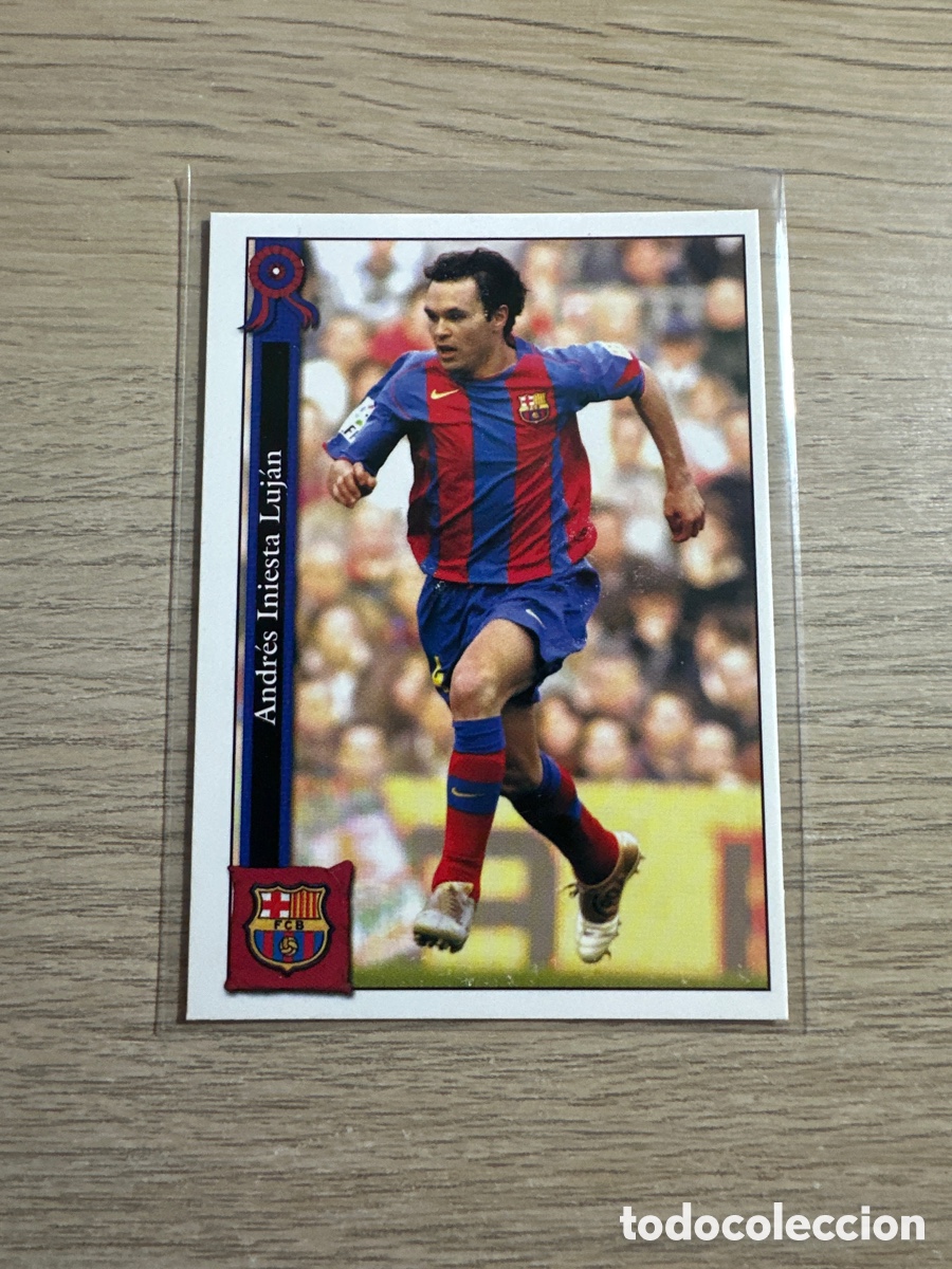 Fu&szlig;ball-Sticker: INIESTA n&ordm; 16 LAS FICHAS DE LA LIGA 2005 2006 MUNDICROMO 05 06 FC BARCELONA