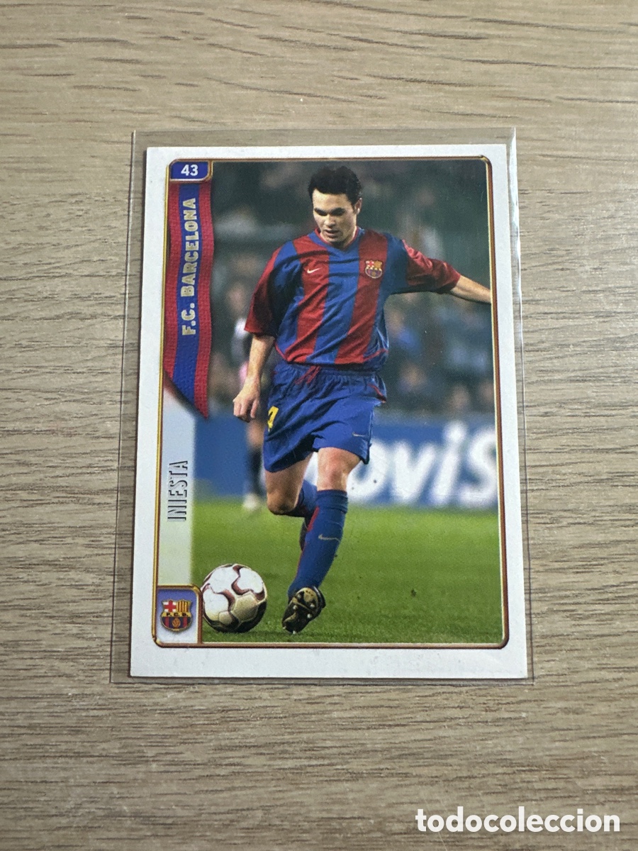 Fu&szlig;ball-Sticker: INIESTA n&ordm; 43 LAS FICHAS DE LA LIGA 2005 MUNDICROMO FC BARCELONA 2004 2005