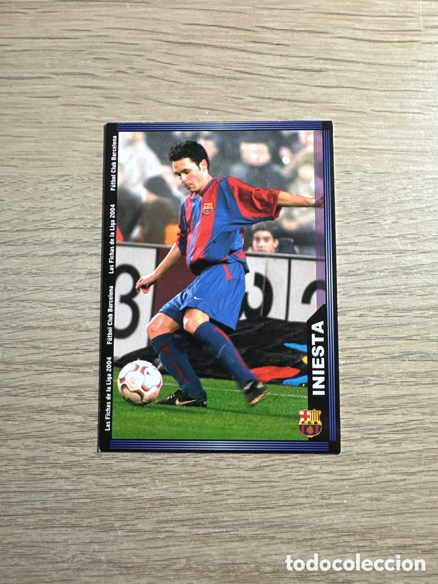 Fu&szlig;ball-Sticker: INIESTA n&ordm; 152 LAS FICHAS DE LA LIGA 2004 MUNDICROMO 2003 2004 FC BARCELONA