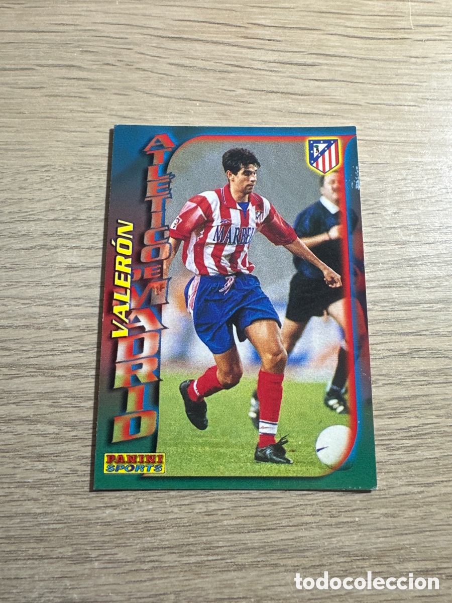 Fu&szlig;ball-Sticker: VALERON n&ordm; 44 ATLETICO DE MADRID FUTBOL 99 PANINI 1998 1999 TRADING CARD