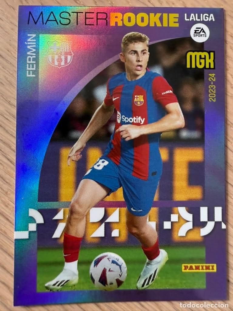 Cromos de f&uacute;tbol: 511 MASTER ROOKIE FERMIN BARCELONA 23 24 2023 2024 LIGA EA SPORT PANINI MEGACRACKS MGK CARD