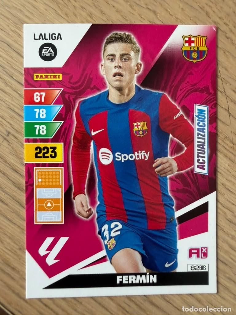 Cromos de f&uacute;tbol: 82 BIS COLOCA FERMIN ACTUALIZACION BARCELONA 23 24 2023 2024 LIGA EA SPORT PANINI ADRENALYN XL CARD
