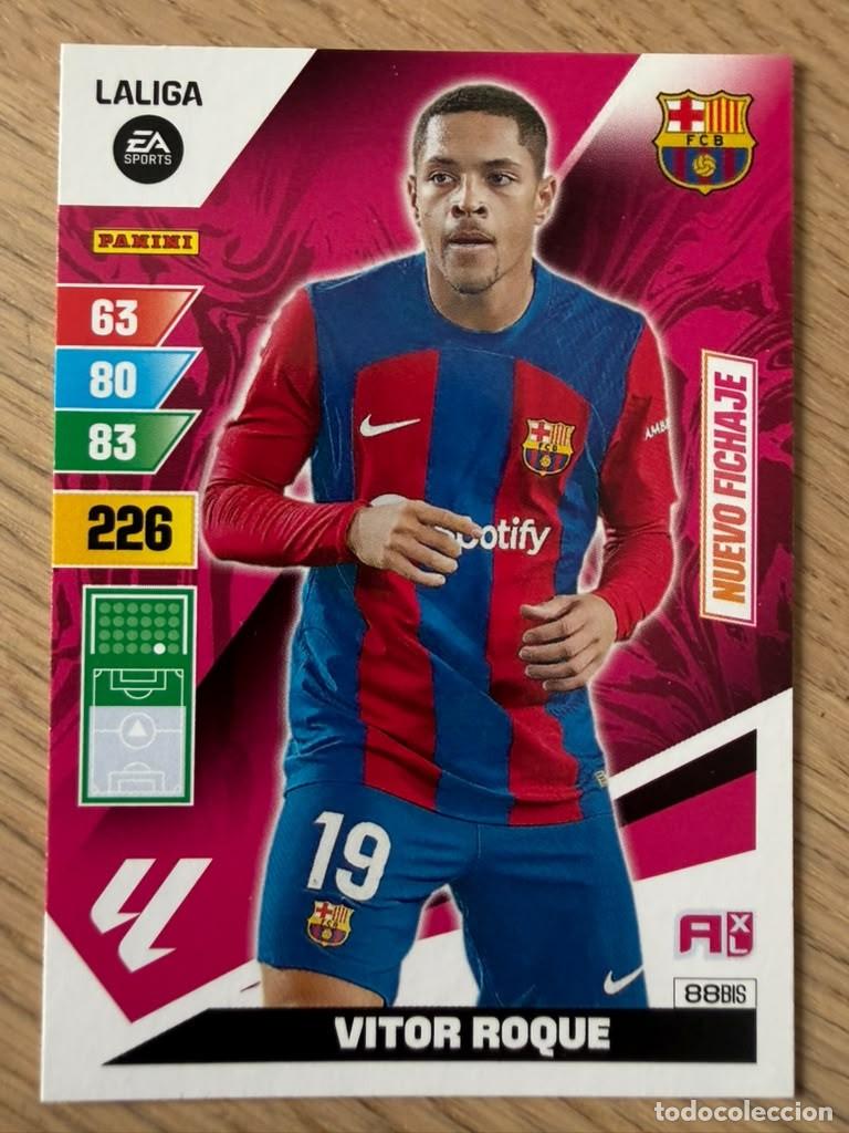 Cromos de f&uacute;tbol: 88 BIS COLOCA VITOR ROQUE BARCELONA 23 24 2023 2024 LIGA EA SPORT PANINI ADRENALYN XL CARD