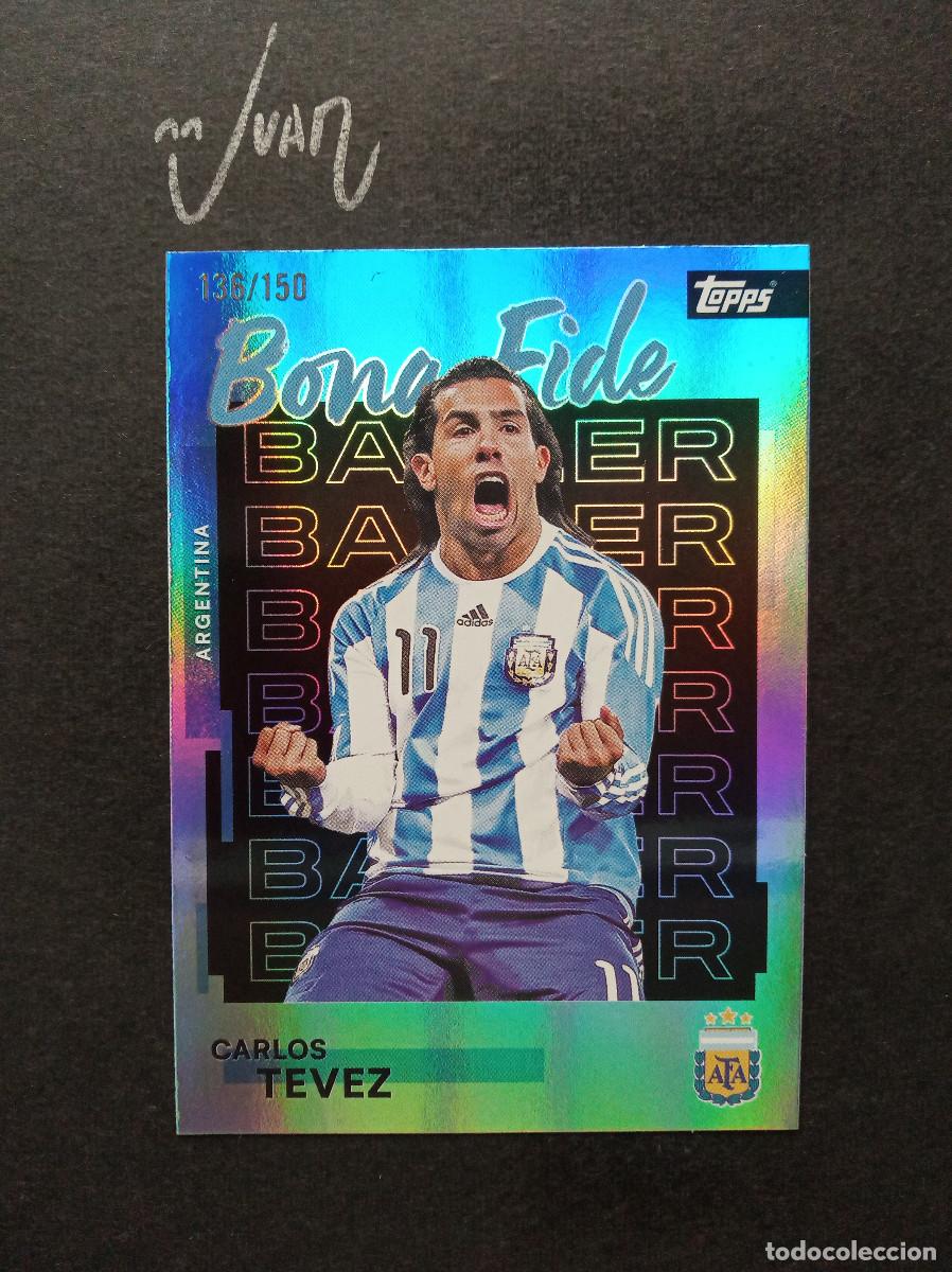 Cromos de f&uacute;tbol: NUMERADA #/150 BONA FIDE BALLER TEVEZ BOCA JUNIORS ⚽ TOPPS &reg; TEAM SET ARGENTINA FIFA WORLD CUP 2026