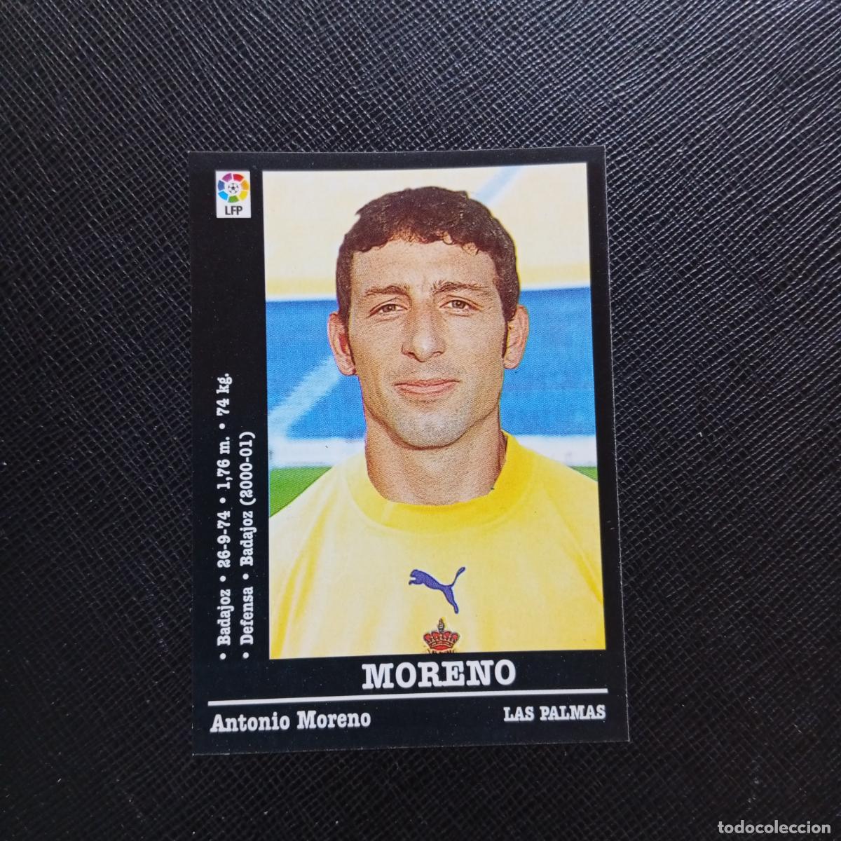 Cromos de f&uacute;tbol: 292A 292 MORENO LAS PALMAS PANINI 00 01 CROMO FUTBOL LIGA 2000 2001 - SIN PEGAR - A23 PG82