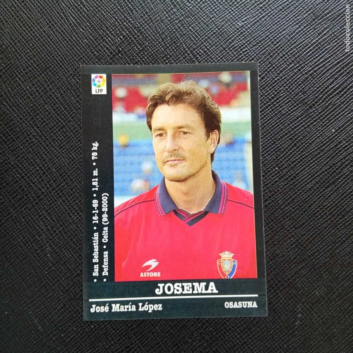 Cromos de f&uacute;tbol: 314 JOSEMA OSASUNA PANINI 00 01 CROMO FUTBOL LIGA 2000 2001 - SIN PEGAR - A23 PG91