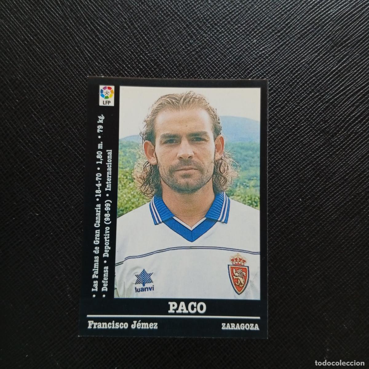 Cromos de f&uacute;tbol: 57 PACO ZARAGOZA PANINI 00 01 CROMO FUTBOL LIGA 2000 2001 - SIN PEGAR - A23 PG100