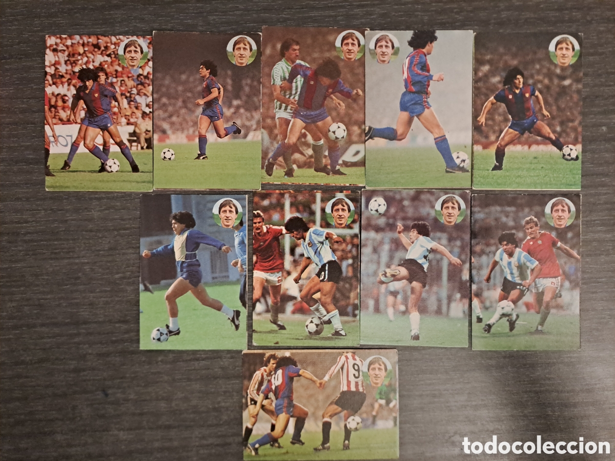 Figurine di Calcio: DIEGO ARMANDO MARADONA &ndash; 10 CROMOS SIN PEGAR Una selecci&oacute;n de 13 cromos diferentes de Maradona