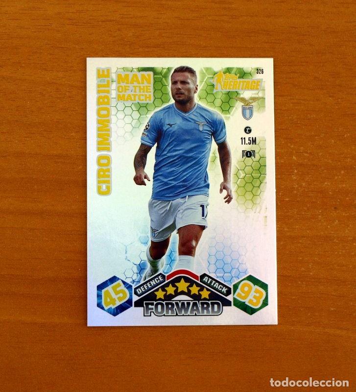 Football Stickers: Lazio-326 Ciro Immobile-Man of the Matc-Midfielder-Topps Match Attax Trading Card Game-2023-2024