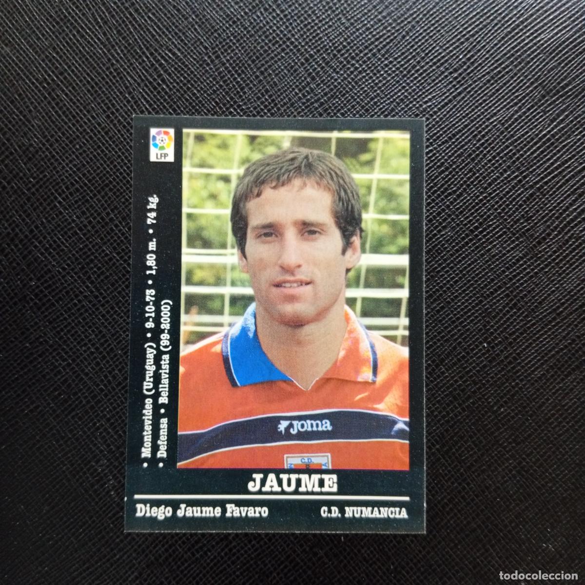Cromos de f&uacute;tbol: 276 JAUME NUMANCIA PANINI 00 01 CROMO FUTBOL LIGA 2000 2001 - SIN PEGAR - A23 PG154 CORREGIDO