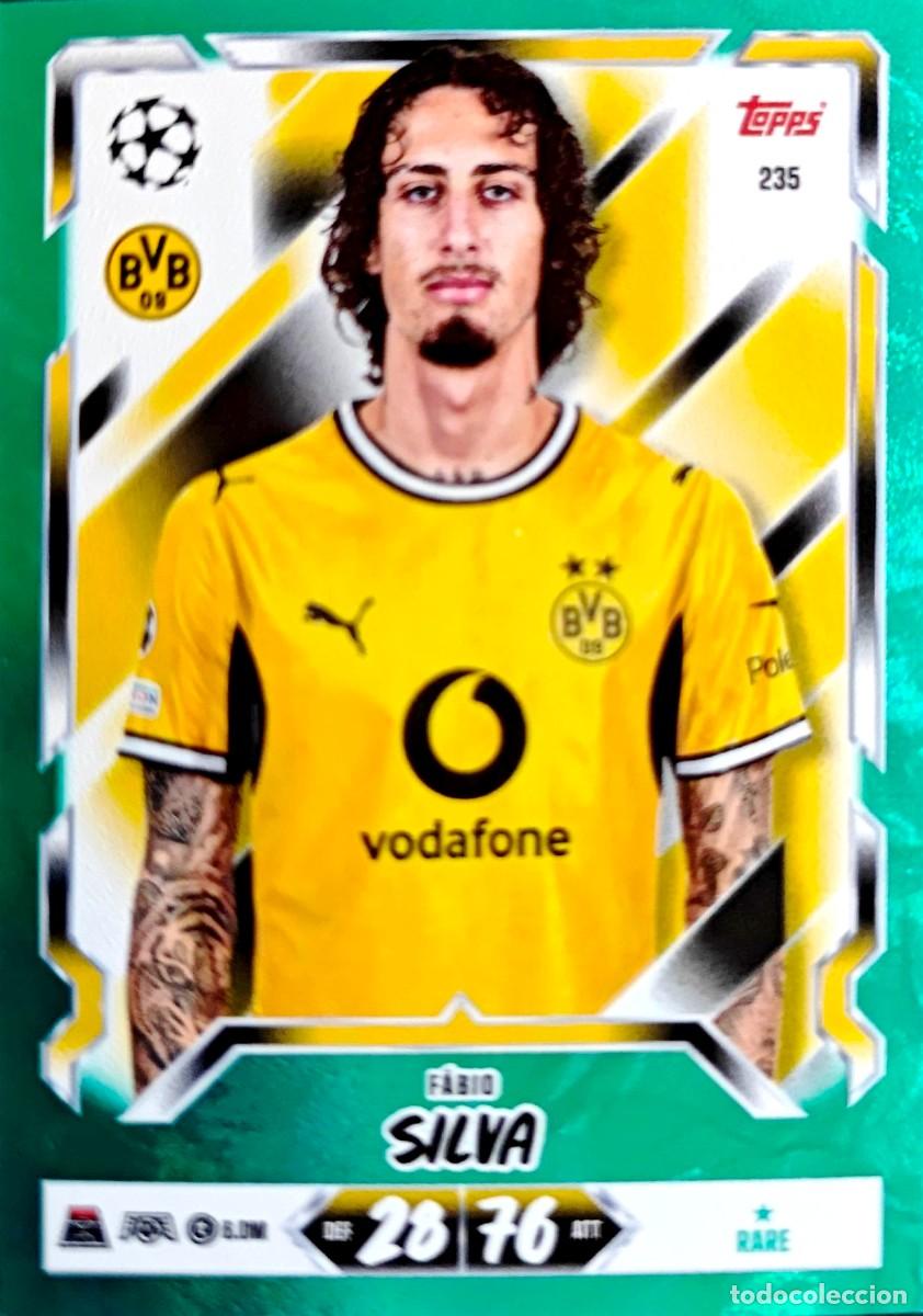 Cromos de f&uacute;tbol: 235 Fabio Silva - Borussia Dortmund - AQUA - RARE - TOPPS Match Attax 2026 2027 26 27