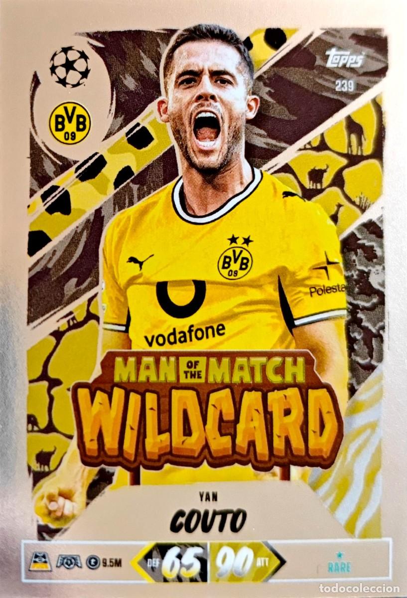 Cromos de f&uacute;tbol: 239 Yan Couto - Borussia Dortmund - Man of the Match WILDCARD - TOPPS Match Attax 2026 2027 26 27